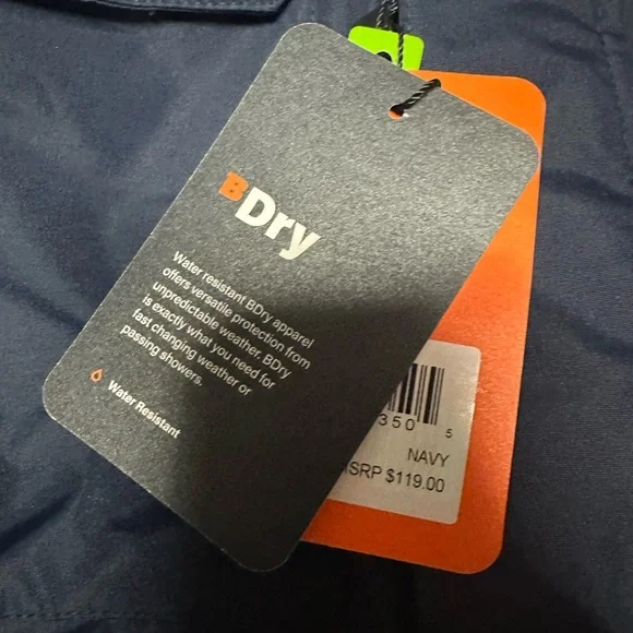 Bass Outdoor Water resistance unisex navy jacket Size L - Picture 11 of 15